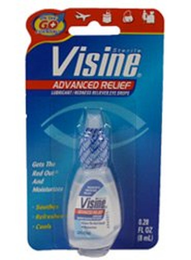 Visine Advanced Redness + Irritation Relief Eye Drops to Cool & Moisturize Dry, Irritated & Red Eyes, 0.28 fl. oz